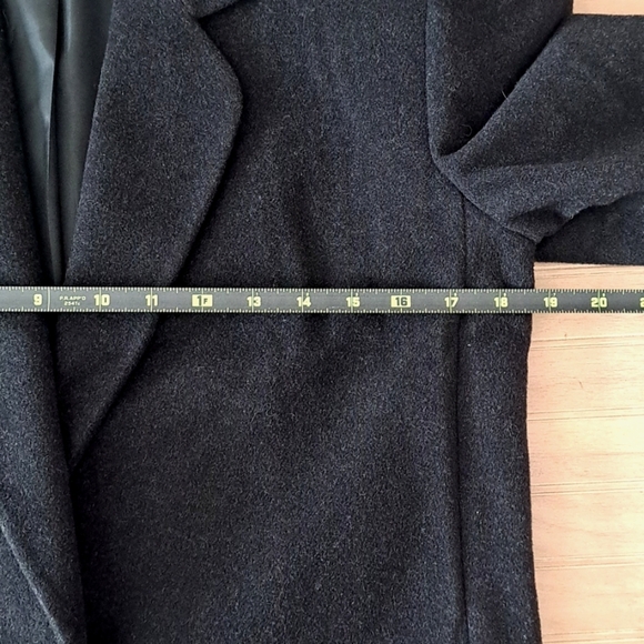 Vintage Harve Benard by Bernard Holtzman Black Wool Cashmere Blend Blazer Jacket - Picture 9 of 9